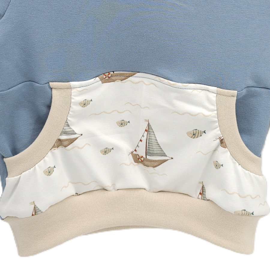 Hoodie [ Damen ] Küstenkind Boote & Fische